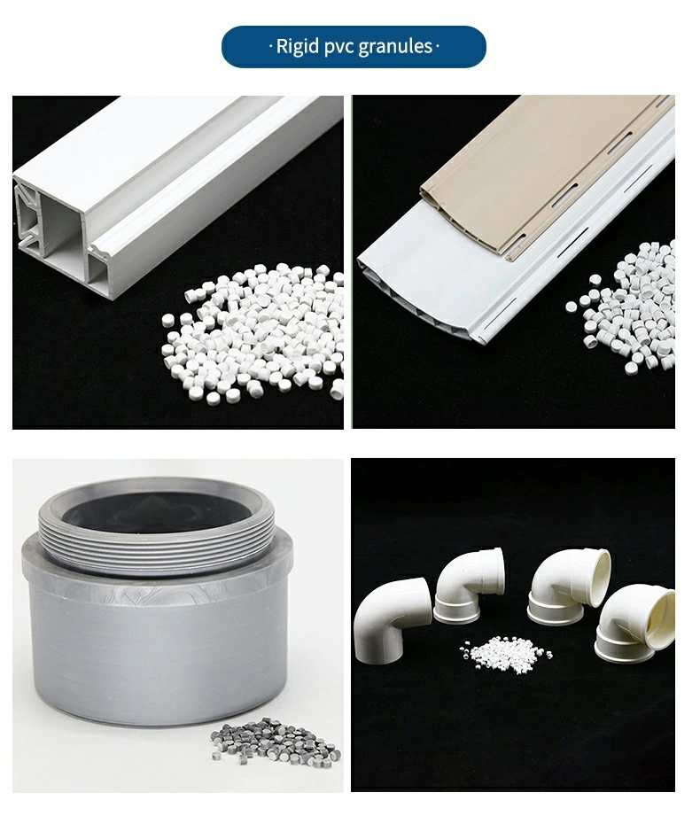 Best Quality Thin Wall Soundproof MD/HD UV Resistant Rigid Grey and White PVC Granules for Pipes Fittings